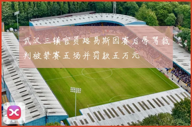 武汉三镇官员路易斯因赛后辱骂裁判被禁赛五场并罚款五万元